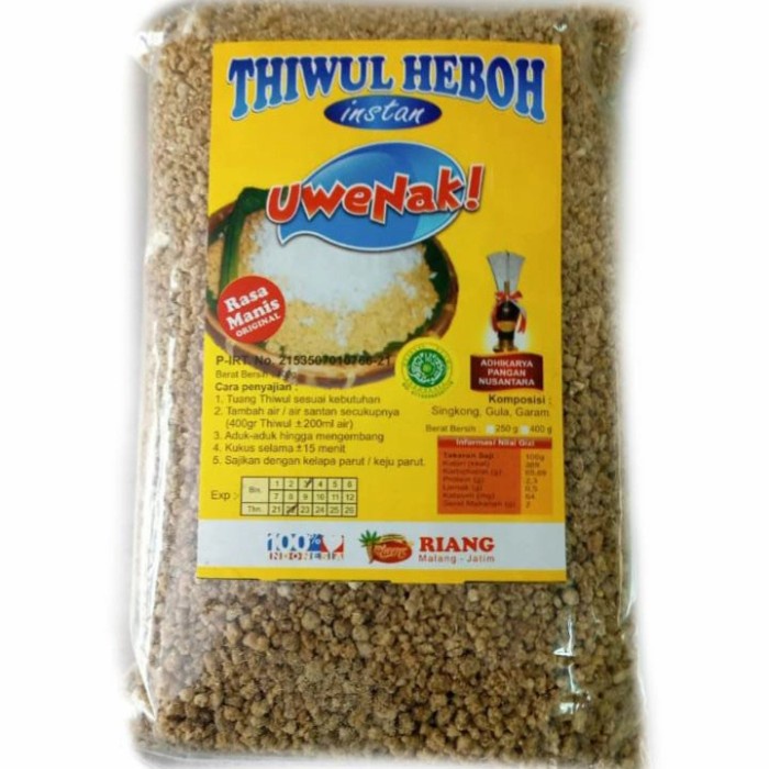 

ZA234 tiwul heboh thiwul instan uwenak asli cemilan khas malang 400 gr PROMO
