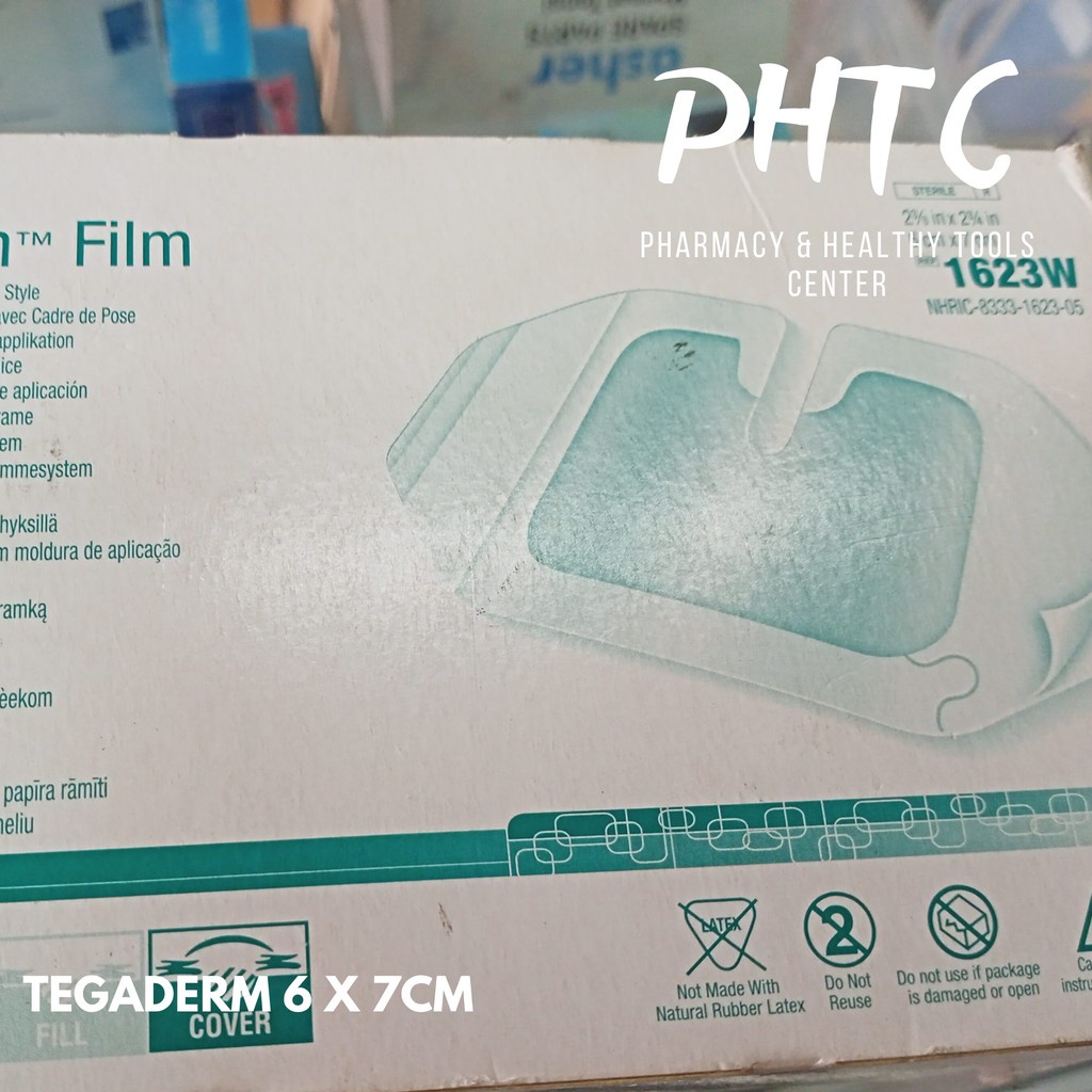 3M TEGADERM FILM 1623W / 1624W 6CM X 7CM L PLESTER INFUS L PLASTER BENING ANTI AIR - ECER HAPPY
