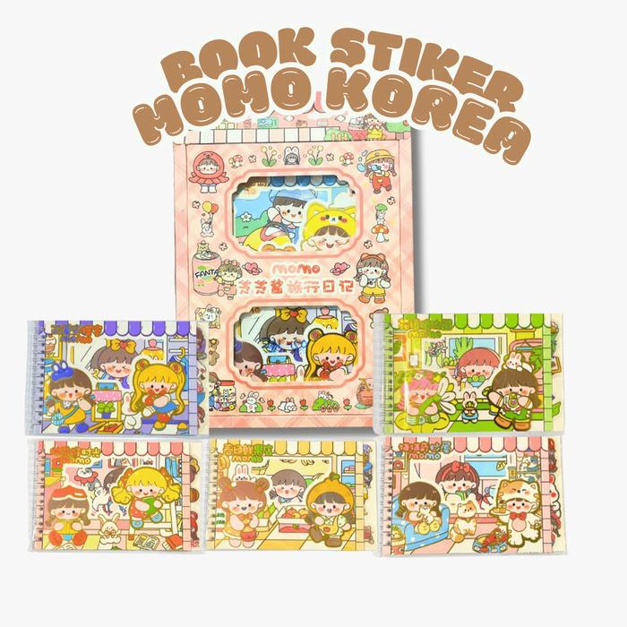 ID VLIMBERRY STIKER MOMO MOTIF KOREA LUCU SCRAPBOOK DEKORASI LUCU DAN BAGUS KERTAS