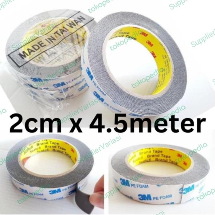 

TERBARU DOUBLE TAPE LEM BOLAK BALIK 3M PUTIH/FOAM TAPE ISOLASI BUSA 20MMx4,5M PROMO!