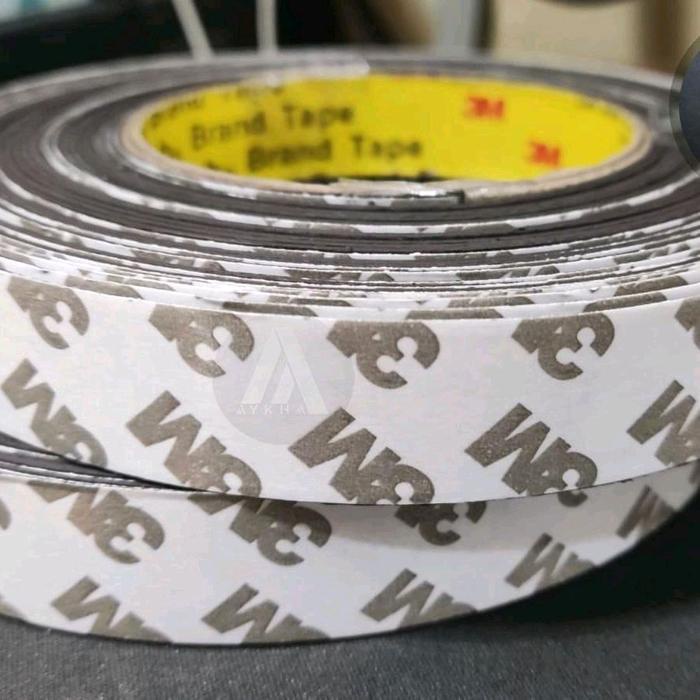 

TERBARU MAGNET Strip Karet Lem Double Tape 3M Tissue Roll Gulungan 10 Meter x 2 cm Tebal 1mm BISA