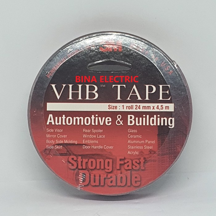 

TERBARU Double Tape 3M VHB Tape 24mm x 4.5m / Double Tape Foam 3M VHB Tape BISA GRAB!