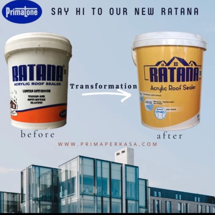 Sealant RATANA 4 kg / Ratana galon / ACRYLIC ROOF SEALER