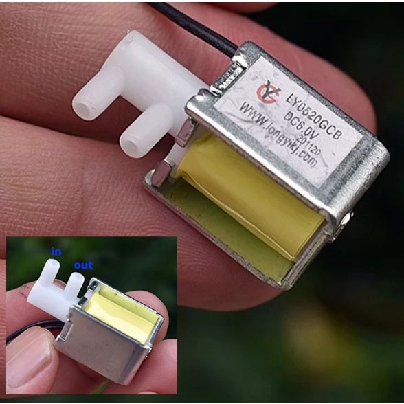 :::::::] Mini Solenoid Air Valve - Kran Angin Udara Selenoid Normal Closed Air DC 5V-6V