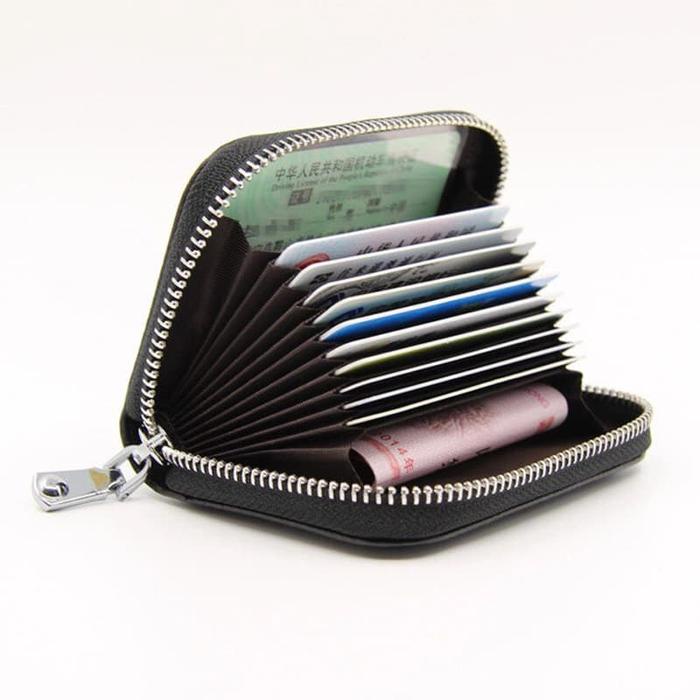 

Dompet Kartu Card Holder Kulit Organizer Anti Rfid Impor Ae34