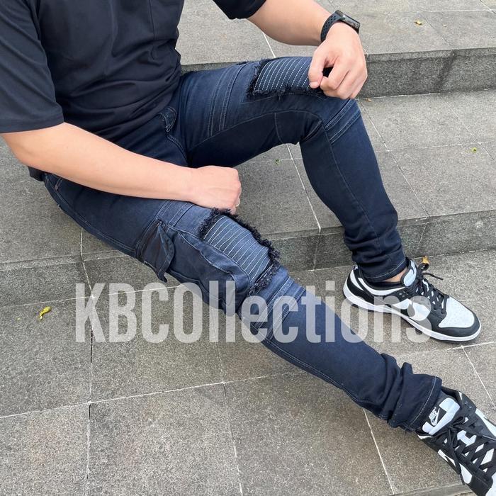 Lariss- Biker Cargo Jeans Premium