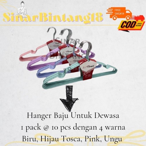 HANGER BAJU MAKAPAL 1 PACK @ 10 PCS