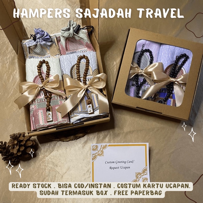 

Peno_Hay [ HAMPERS SAJADAH TRAVEL] KADO HADIAH HAMPER PERNIKAHAN WISUDA
