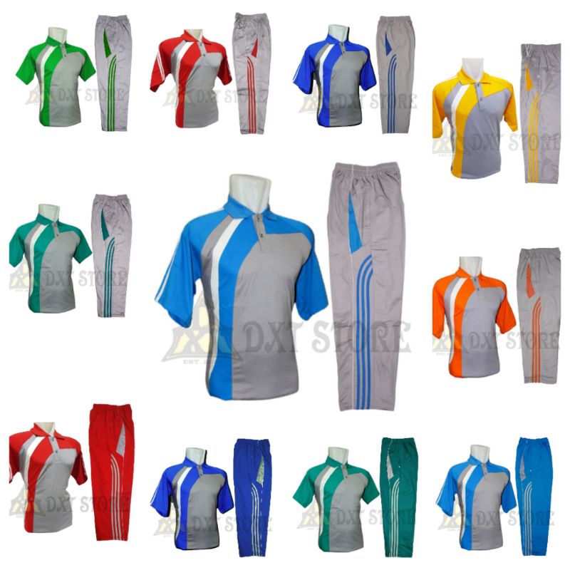 Setelan Training Pria / Baju Olahraga Pria Wanita / Kaos Olahraga Pria 1 Set Lengan Pendek