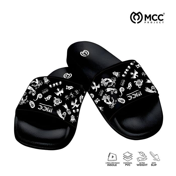 Dresto- Sandal Selop Pria Terbaru Kekinian Motif Afrika Dnc Sandal Cowok Keren Kasual Ukuran