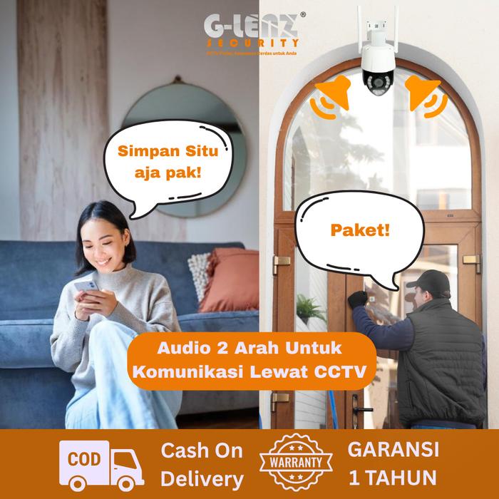 GLENZ CCTV Sim Card 4G GWIP 2300 HD 3MP Kamera Smart CCTV PTZ Sim Card 4G Full Color Night Vision