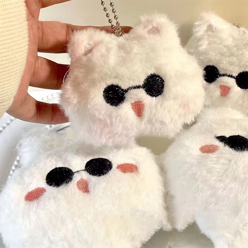 Cute Anime Keychain Pendant Geto Suguru Satoru Gojo Cosplay Cat Plush Doll Keychain Bag Charm