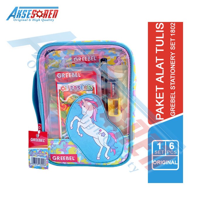 

Paket Anak Sekolah [Greebel Stationery Set 1802] / 1 Set Perlengkapan *