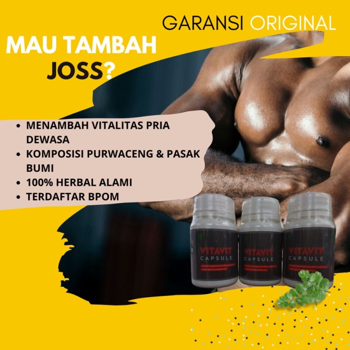 Obat Kuat Pria Herbal Vitavit Asli Original 100 Stamina Keras Tahan