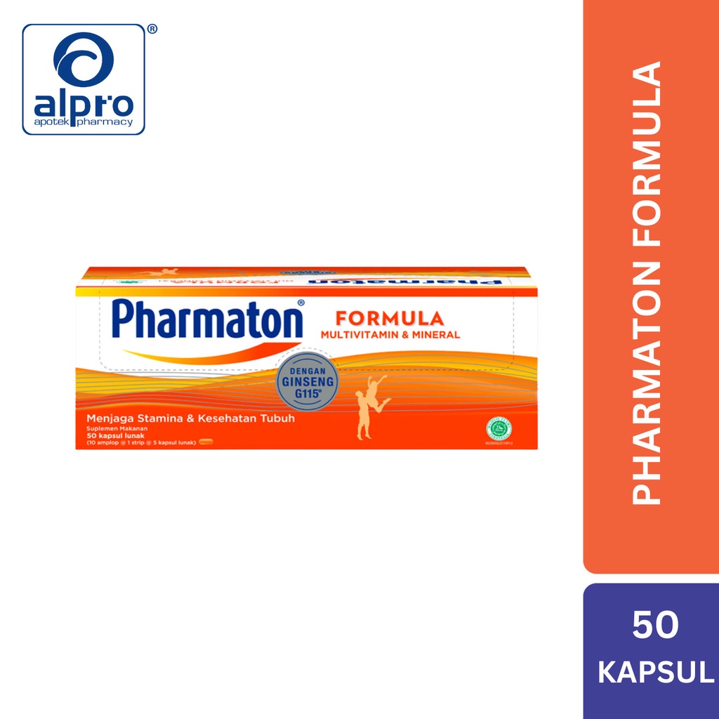 Pharmaton Formula 1 Box Isi 10 Strip 50 Kapsul