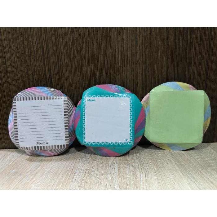 

] memo putar bazic ( ada 3 macam) satuan random motif notes putar buku memo