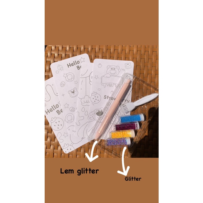 

Open DS] lem glitter dekorasi set kertas lem dan glitter juga sapu kerajinan