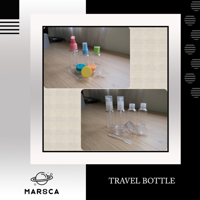 8 In 1 Travel Toiletries Kit Botol Refil Travel Kit Travel Bottle