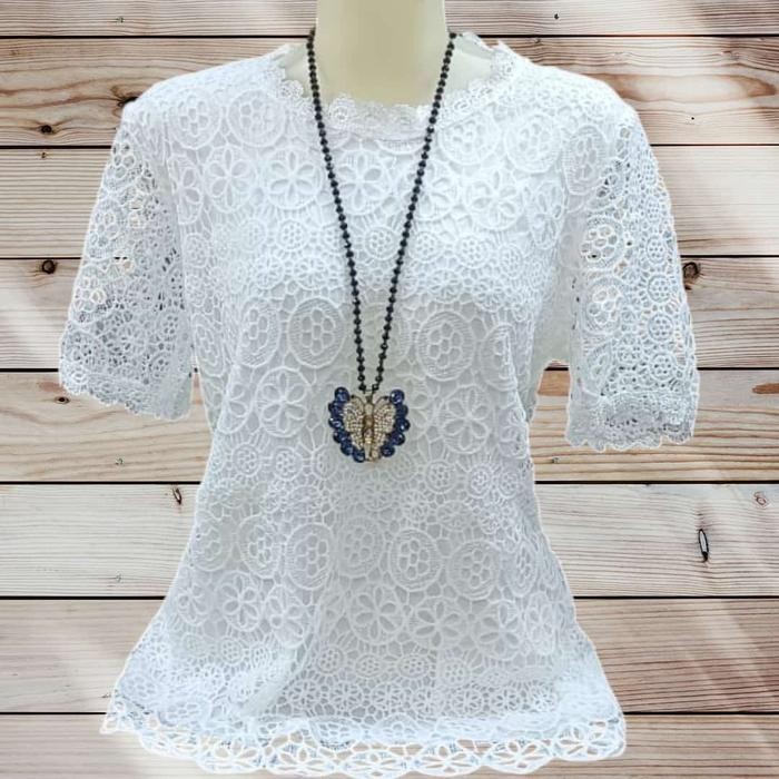 (Expert) PICKCLOTH - D 51985 atasan blus terbaru wanita murah kekinian jumbo brokat premium bluse