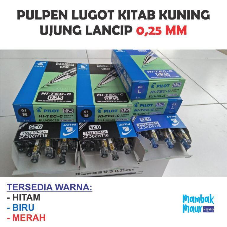 

PULPEN NGAJI KITAB KUNING BALLPOINT PENA LUGOT PILOT HI-TEC-C 0.25mm Dw05