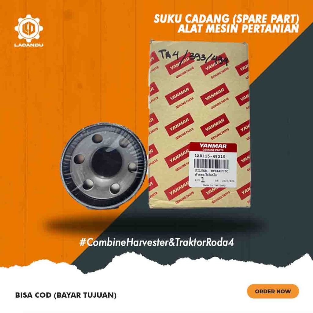 FILTER HIDROLIK 393/494 YANMAR 1A8115-48310T UNTUK TRAKTOR RODA EMPAT LACANDU PART
