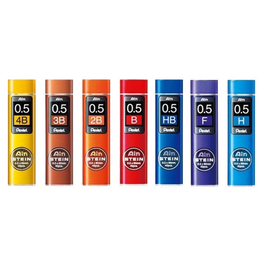 

Pentel AIN STEIN Mechanical Pencil Lead Refill 0.5mm Isi Pensil Cetek Dw05