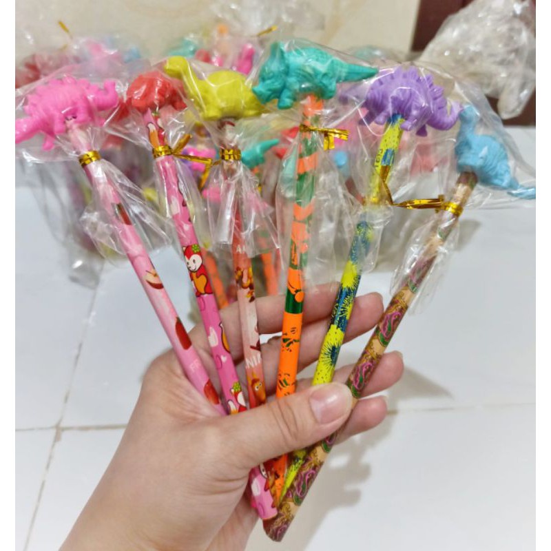 

PENSIL + PENGHAPUS MODEL DINOSAURUS HARGA PERPAK ISI 24 PCS Dw05
