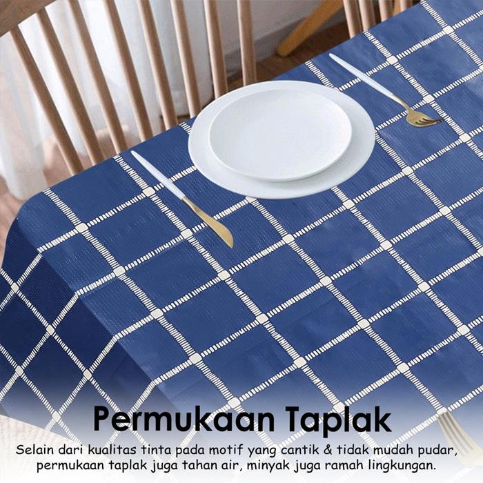 (Expert) taplak Meja Makan PVC Pelapis Meja Lapisan, Ringan Mewah Ubah Meja Kopi Kain Plastik