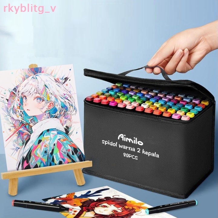 

Spidol Sketsa Spidol Umum Animation Markers 80 Warna Dw05