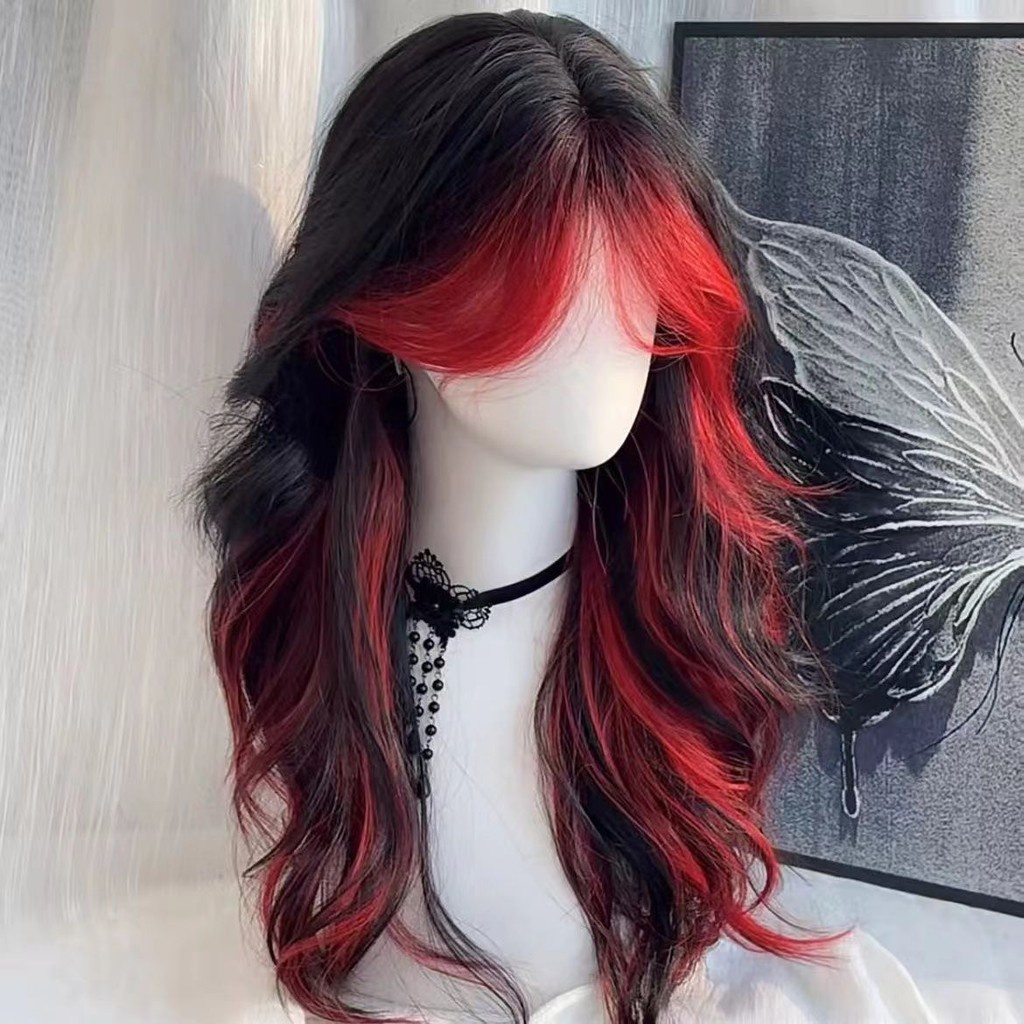 Wig Wanita Full Kepala/Korean Ombre Wig/Wig Daily Natural Wanita/Wig Rambut Panjang Curly Layer