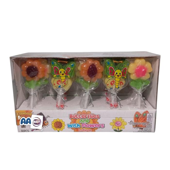 

Kuliner.Kita Lianggui Lolipop Butterflies Flower Isi 30