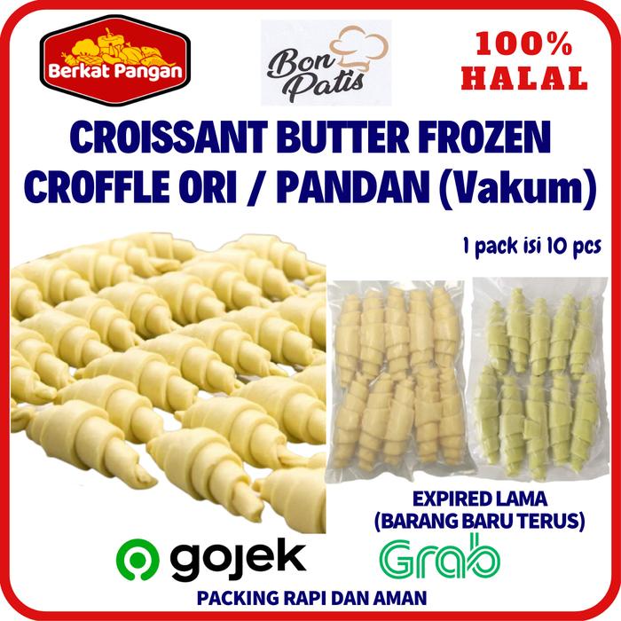 

Kuliner.Kita Bonpatis Croissant Dough Croffle Frozen Full Butter 30Gr Isi 10 Pcs