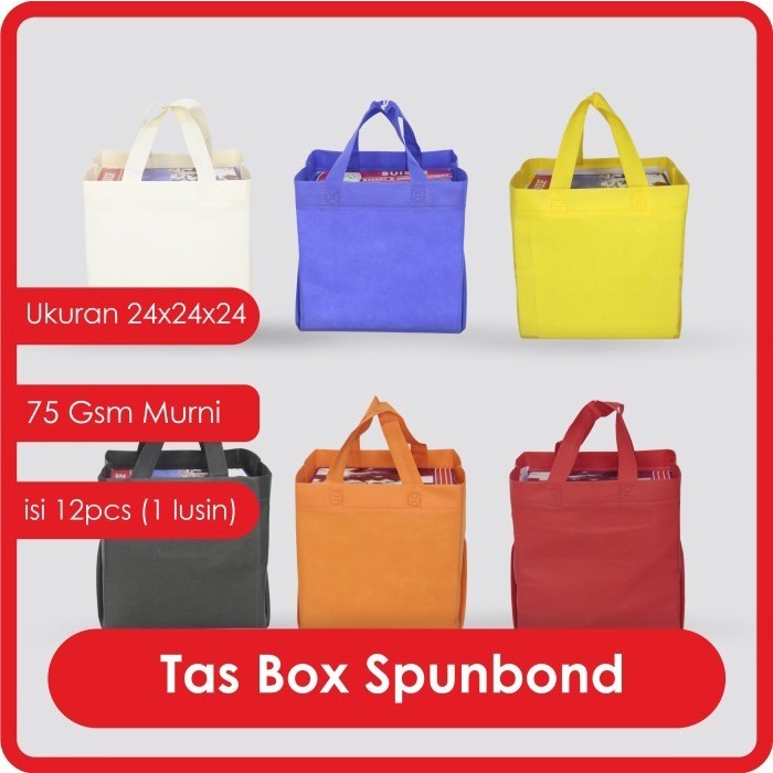 [Expert] TAS SPUNBOND 24x24x24 / Tas Nasi Kotak (putih) / Tas Besek