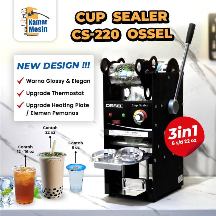Mesin Cup Sealer 22OZ Cup Sealer Gelas 22 Oz Tutup Gelas Plastik