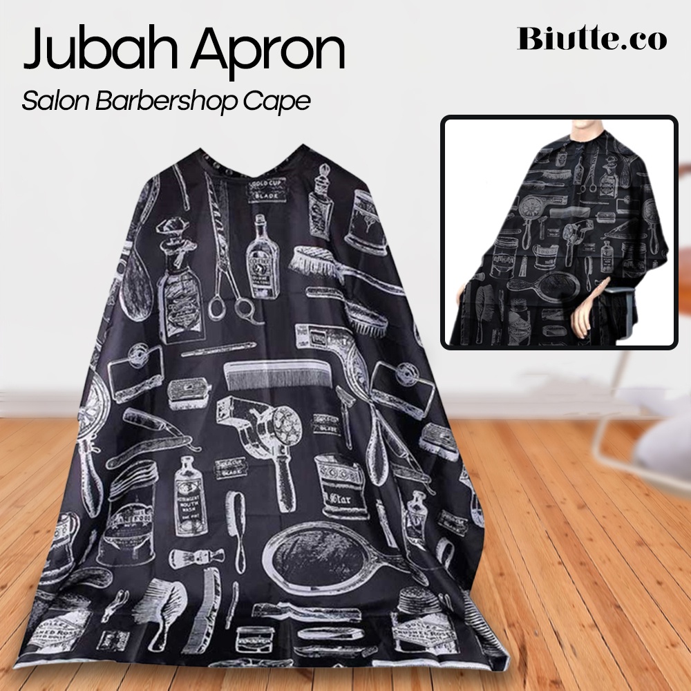 

Jubah Apron Pangkas Rambut Salon Barbershop Cape - WB01 - Hitam | Jakhoki
