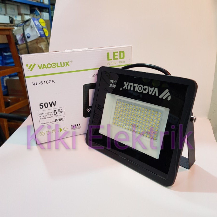 Lampu Sorot LED 50 watt VACOLUX Garansi 1 Tahun / Flood Light 50w