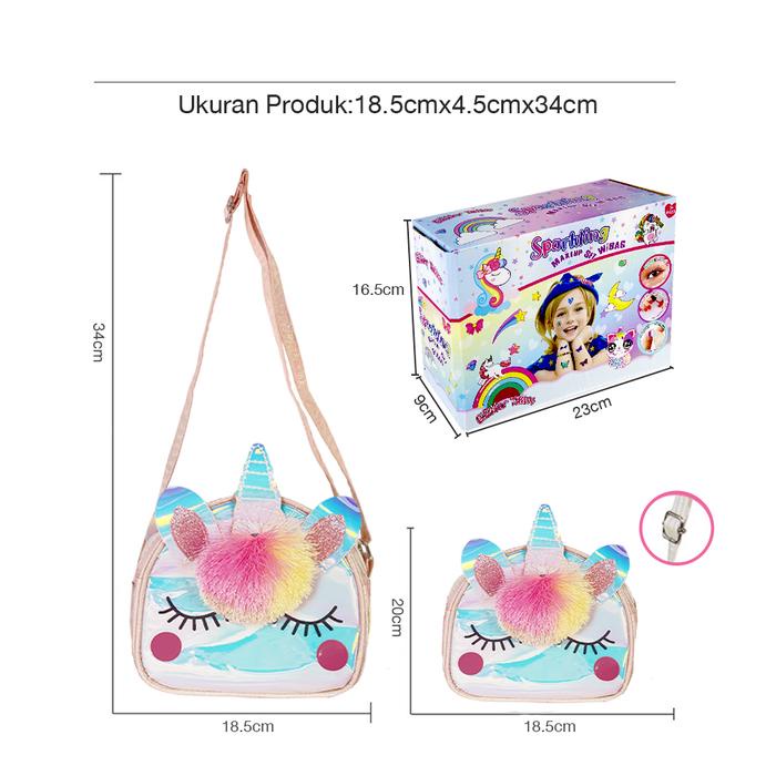 Diskon Tatajoy Mainan Tas Anak Cewek Mainan Make Up Tas Anak Cewek Lucu Unicorn Mainan Makeup Anak