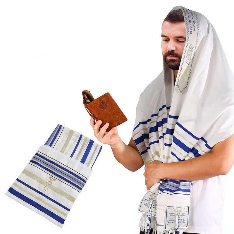 Tallith Shawl Jewish Yahudi Tallit Syal 60cm Tallit Jubah Talit Tallith Tallis Talet Tallitot