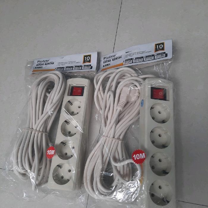 Sudimampir Colokan Kabel 10 Meter 4 Lubang Pioline Sni