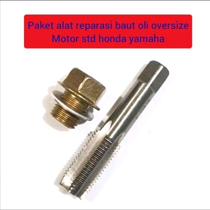 Sudimampir Paket Tap Baut Oli Oversize Motor Set Baut 19 Kunci 17 Set Ring Alumunium Juga Untuk Baut