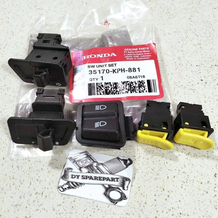 Rejeki.Maju Saklar Karisma Tombol Karisma Komplit 5 Pcs Lampu Motorcycle Motor