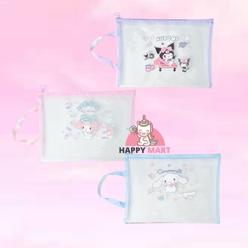 

map jaring A4 motif sanrio with handle kuromi / cinnamoroll
