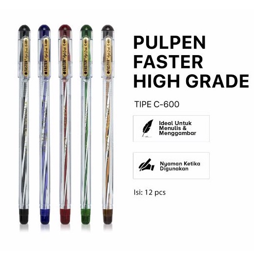 

PEN FASTER C600 CABUT [LUSIN -12 PCS]