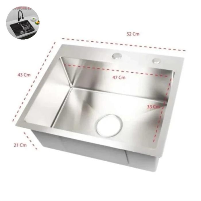 Murah Bak Cuci Piring Portable 5243/Kitchen Sink Portable Stainless/Bak Cuci Piring+Kaki