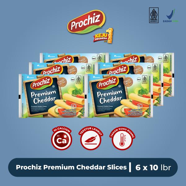

SALE PROMO KEJU PROCHIZ SLICE CHEDDAR 10'S PAKET 6 PCS READYY