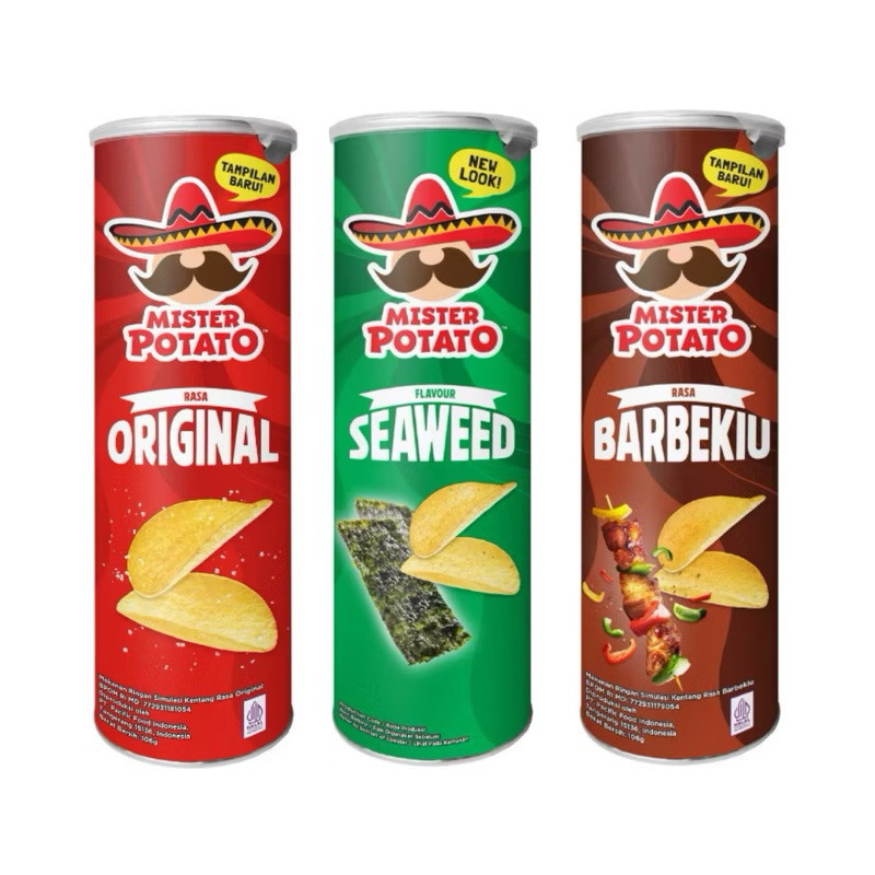

Mister Potato Keripik Kentang All Varian Kemasan Kaleng 106 Gram