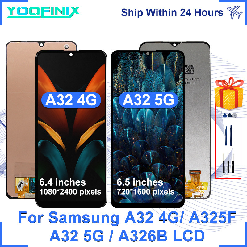 Super Amoled For Samsung Galaxy A32 Lcd Display Touch Screen For Samsung Galaxy A32 5G A32 4G A325F