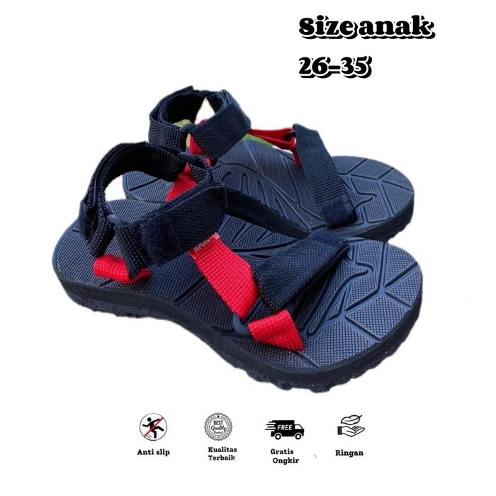 Chibella-Sandal Gunung Anak Size 26-35 Pria Wanita Outdoor Sendal Fashion - Upper Polyster Webbing