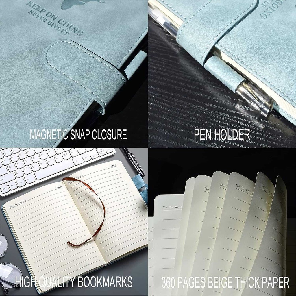 

Buku Diary Catatan Harian Notebook Cover Kulit Magnetic Buckle - TL4