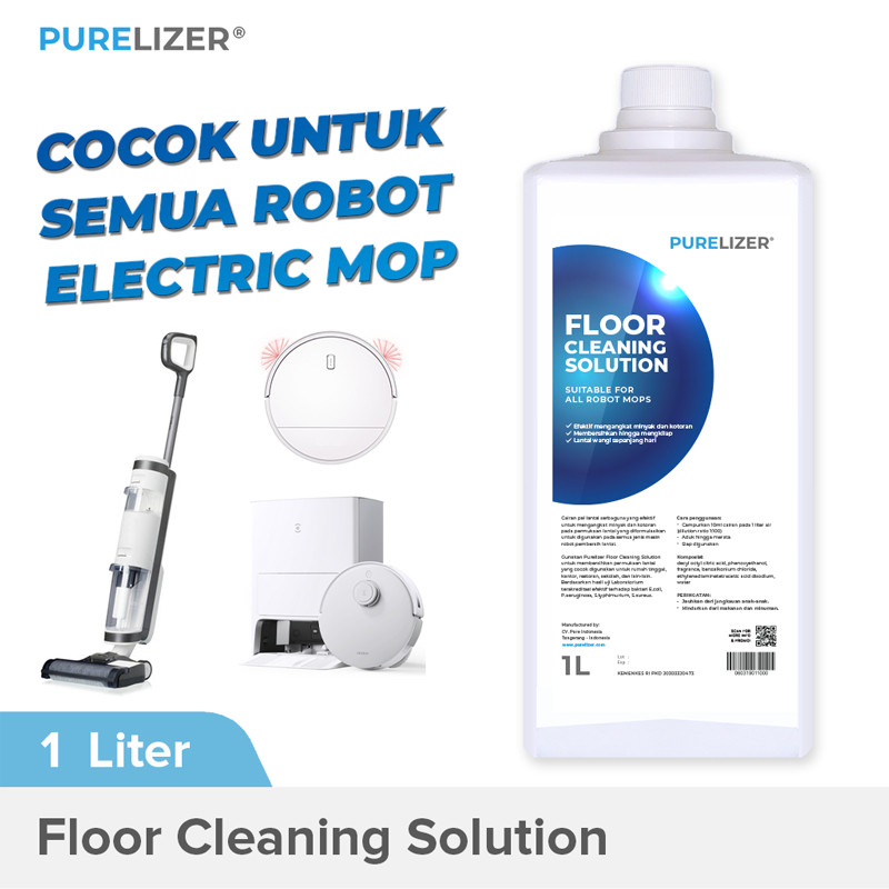 PURELIZER FLOOR CLEANING SOLUTION 1 LITER (CAIRAN PEL ROBOT VACUUM ELECTRIC / VAKUM ELEKTRIK)